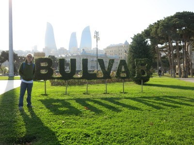 Bulvar, the park by Baku seafront