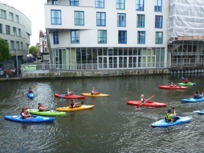 Kayakers on the canals in London
