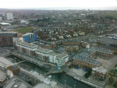 View from the top of Spinnaker Tower, Portsmouth