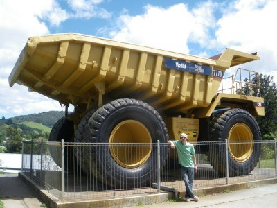 A massive truck at Waihi Gold Mines.