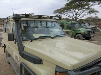 Our jeep in the Serengeti